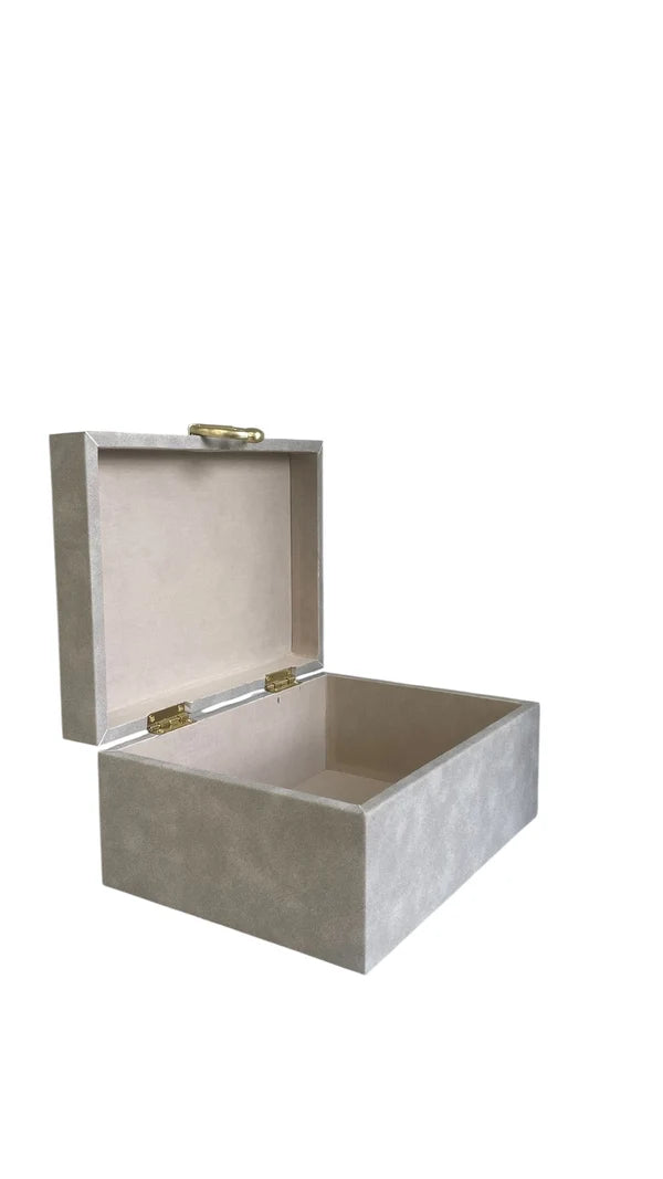 Dove Sueded Grey Decor Box