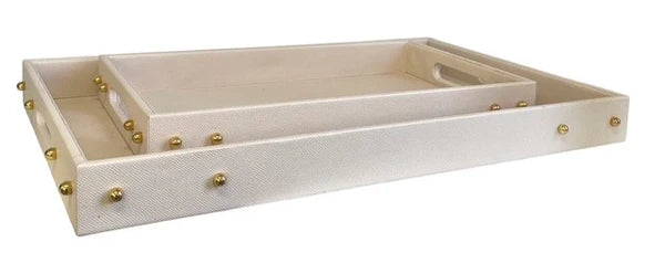 Cream Studded Tray