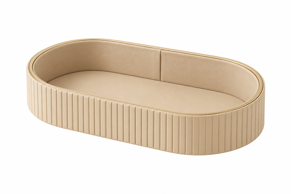 Olivia Ribbed Oval Tray