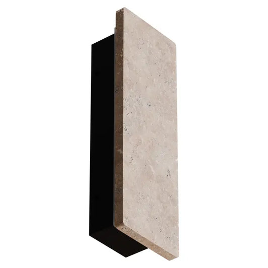 Calibo Orville 300mm Slim Travertine Wall Light IP65
