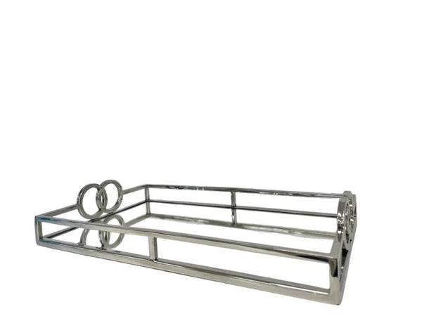 Rectangle Silver Mirror Tray