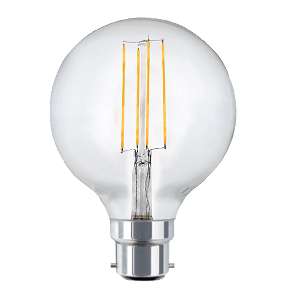 8w G125 Round LED Filament Globe