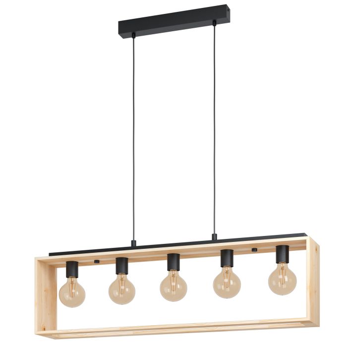 Famborough 5 Light Wooden Pendant