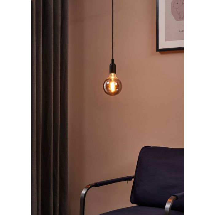 4w G125 LED Transparent Black Globe