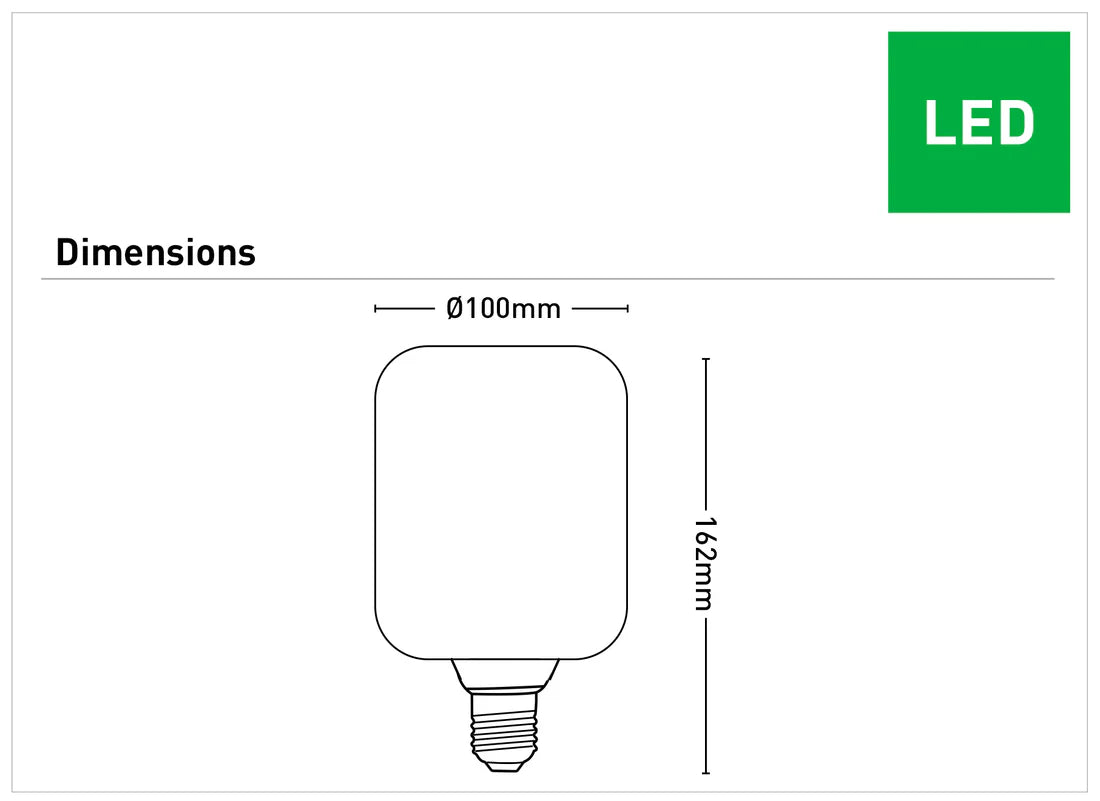 Vintage LED Cylinder Black Mesh E27 Globe