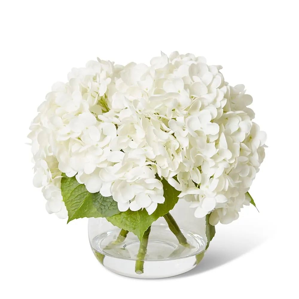 Hydrangea Classic White/Clear - 30 x 30 x 25cm