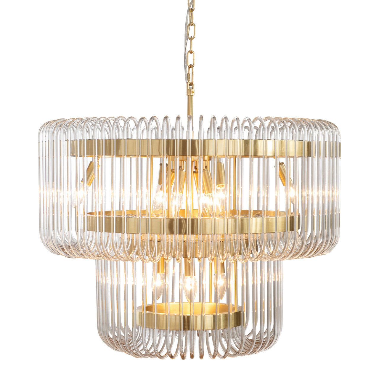 Collette 13 Light Satin Brass