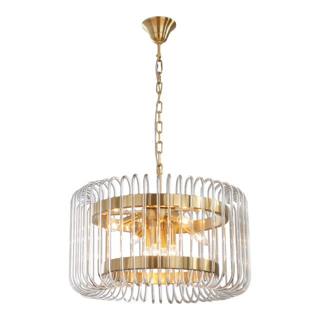 Collette 6 Light Satin Brass