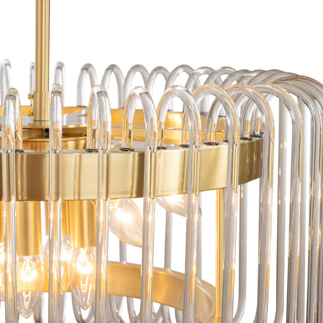 Collette 6 Light Satin Brass