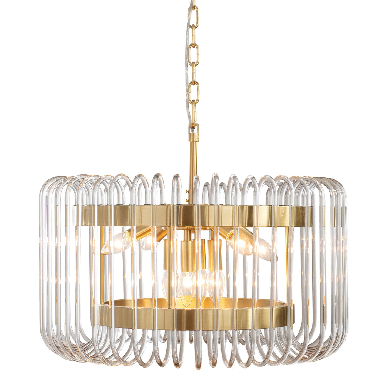 Collette 6 Light Satin Brass