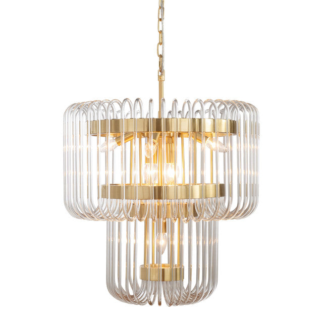 Collette 9 Light Satin Brass