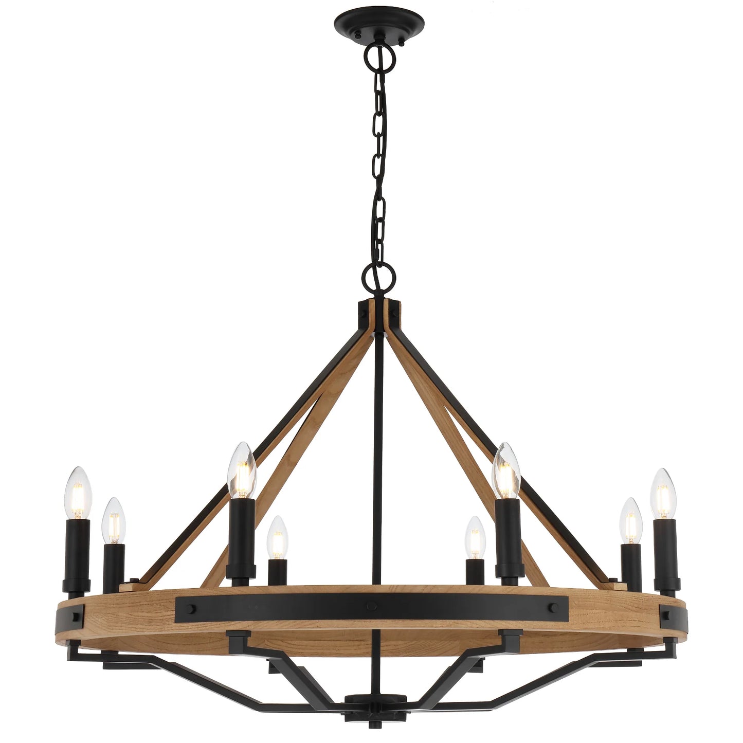 Darien 8 Light Wooden Pendant