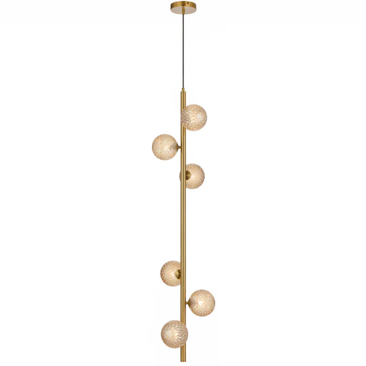 Elson 6 Light Pendant Antique Gold