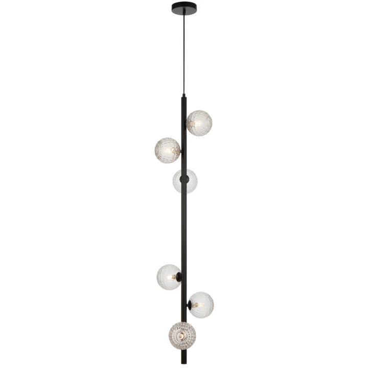 Elson 6 Light Pendant Black