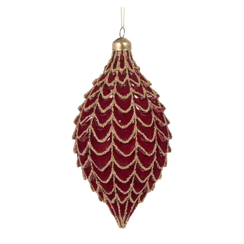 Burgundy Velvet Draped Bauble