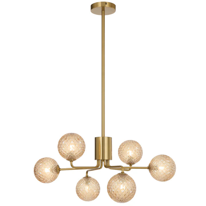Felton 6 Light Pendant Antique Gold