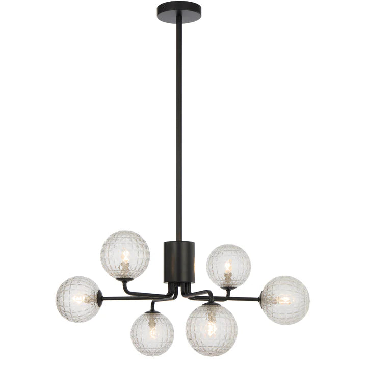 Felton 6 Light Pendant Black