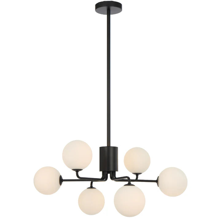 Felton 6 Light Pendant Black