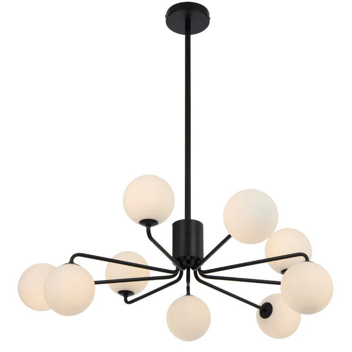 Felton 9 Light Pendant Black