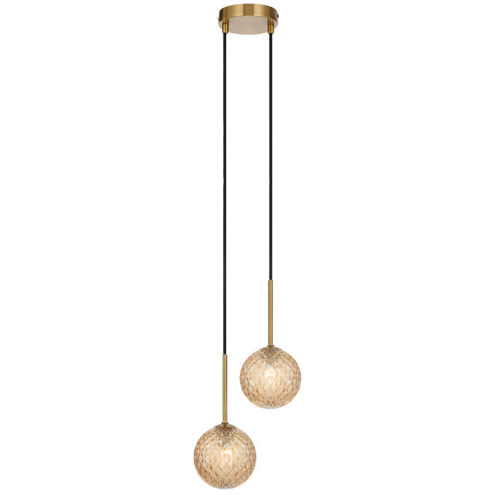Gaston 2 Light Antique Gold Pendant