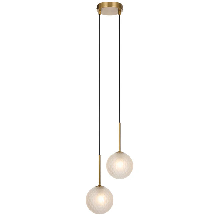 Gaston 2 Light Antique Gold Pendant