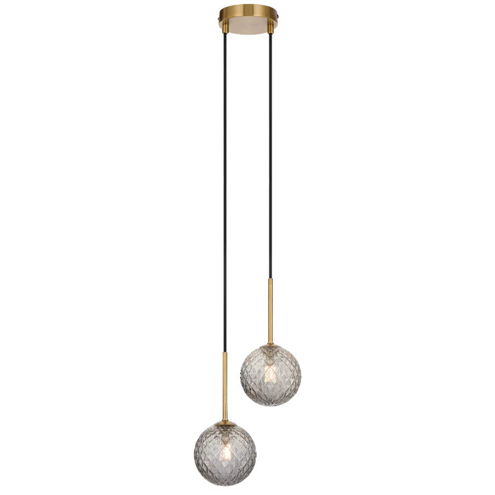 Gaston 2 Light Antique Gold Pendant