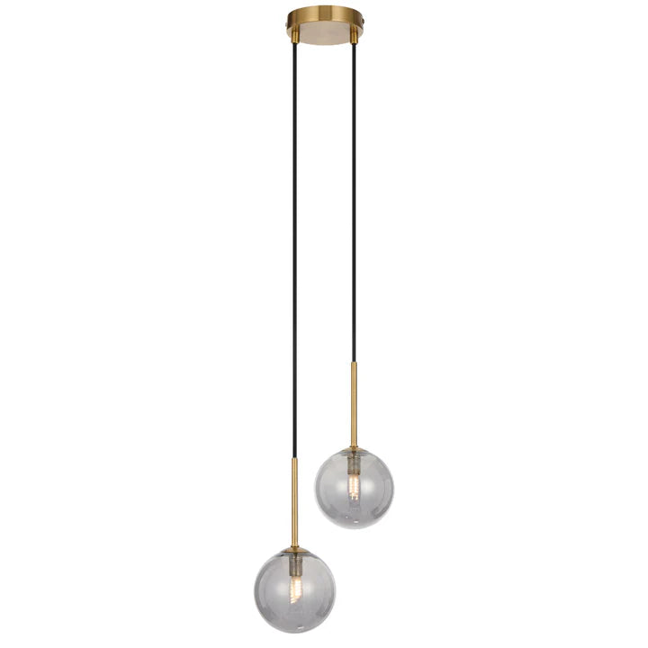 Gaston 2 Light Antique Gold Pendant