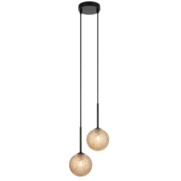 Gaston 2 Light Black Pendant