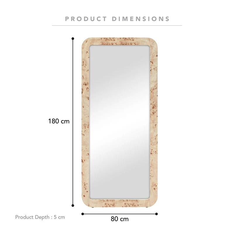 Sebastian 180cm Rectangle Mirror Burl
