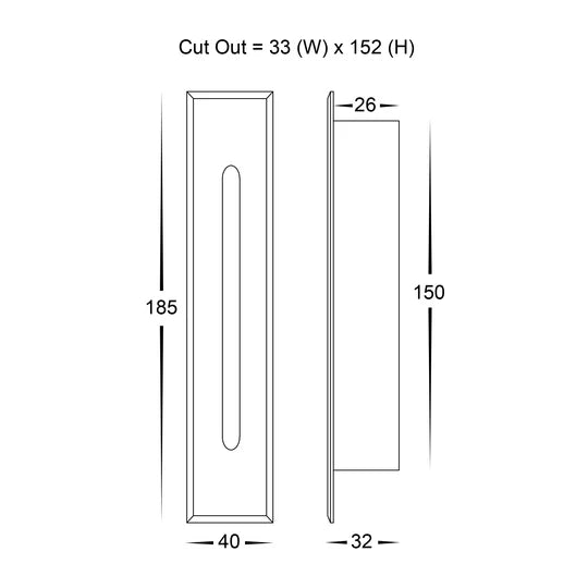 Paso Recessed Step Light 3W LED 240V TRI