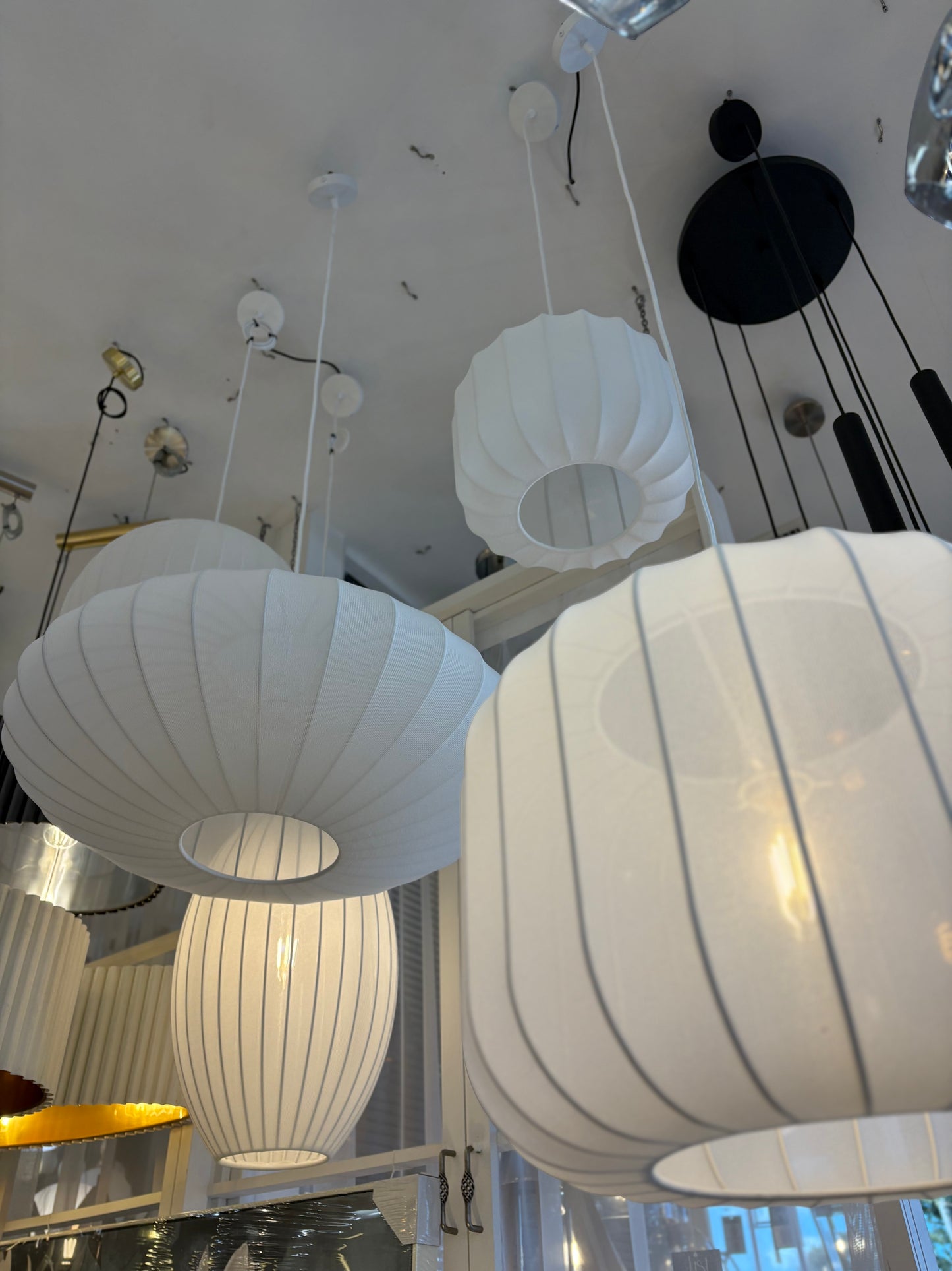 White Fabric Lantern Collection