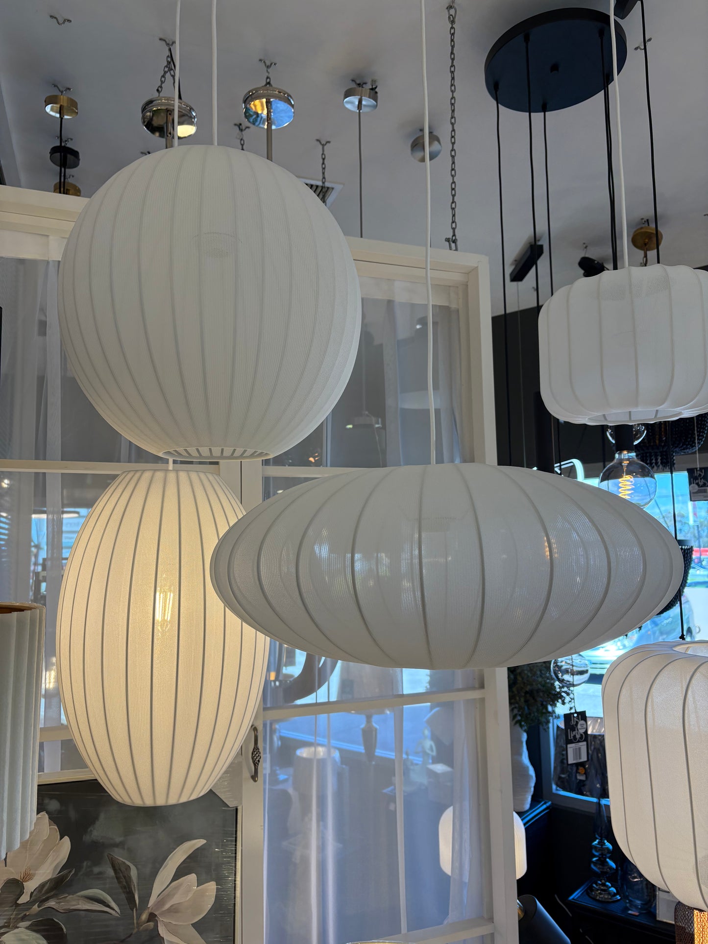 White Fabric Lantern Collection