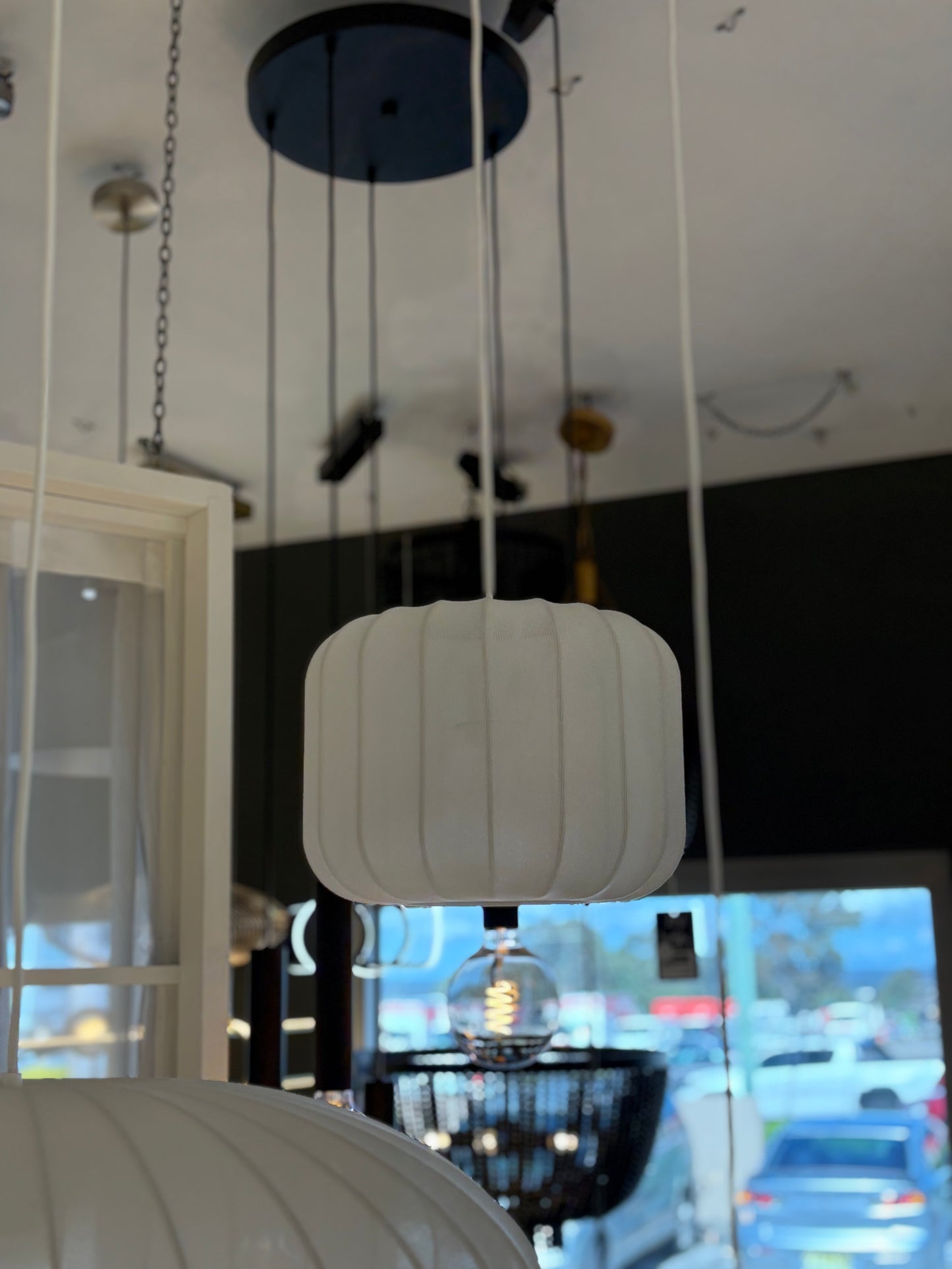 White Fabric Lantern Collection