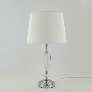 Crystal Silver Table Lamp