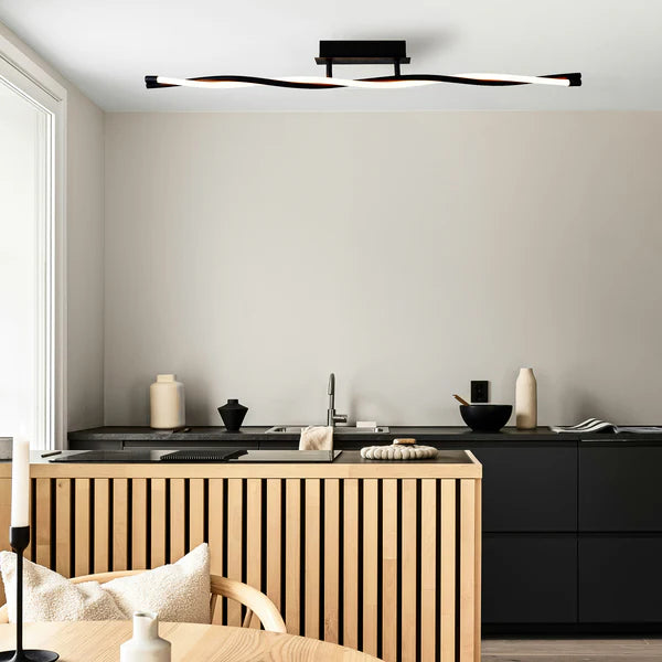 Rio 12w LED Ceiling Light Black