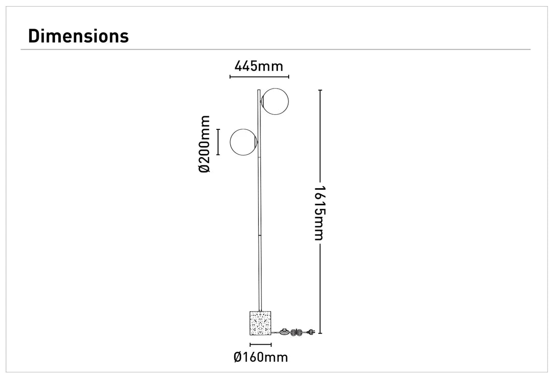 Sophia 2 Light Floor Lamp