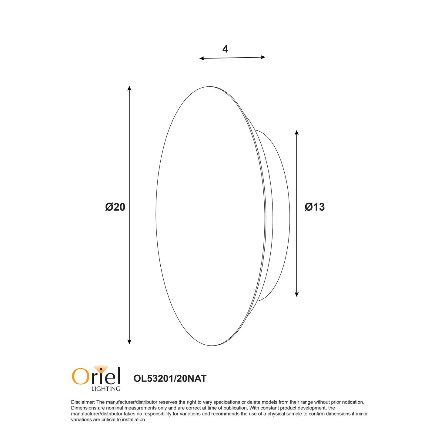 DOT.20 Natural Wood Wall Light