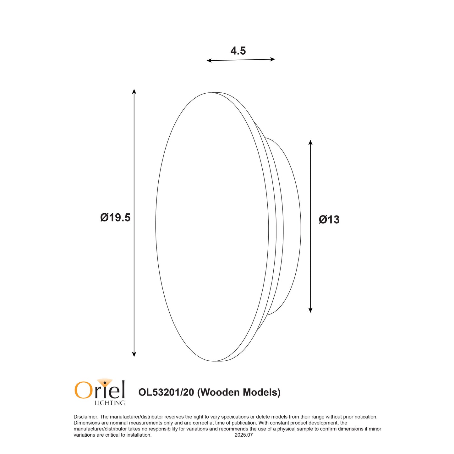 DOT.20 Scalloped Wood Wall Light