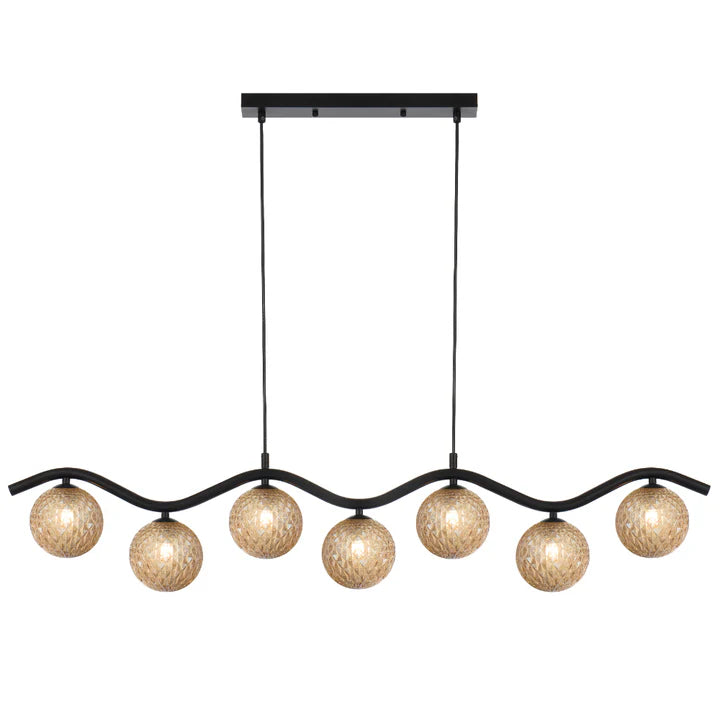 Orton 7 Light Black Pendant