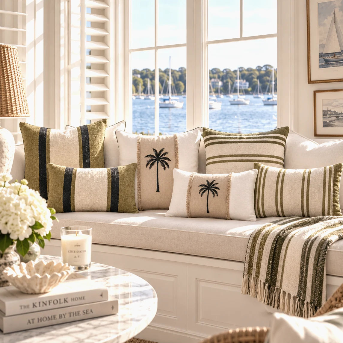 Alpine Olive Stripe 30x50 Cushion