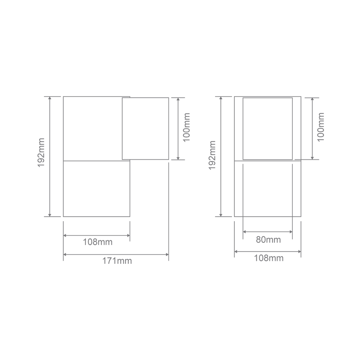 Piper PRO Square Down Only Wall Light