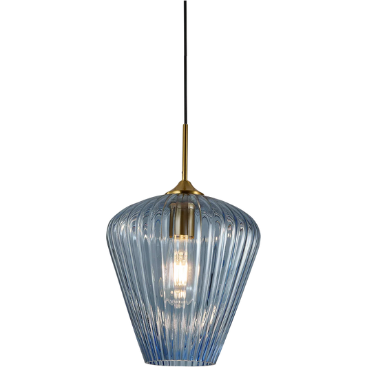 Ribbon Fluted Glass Pendant Light 280mm