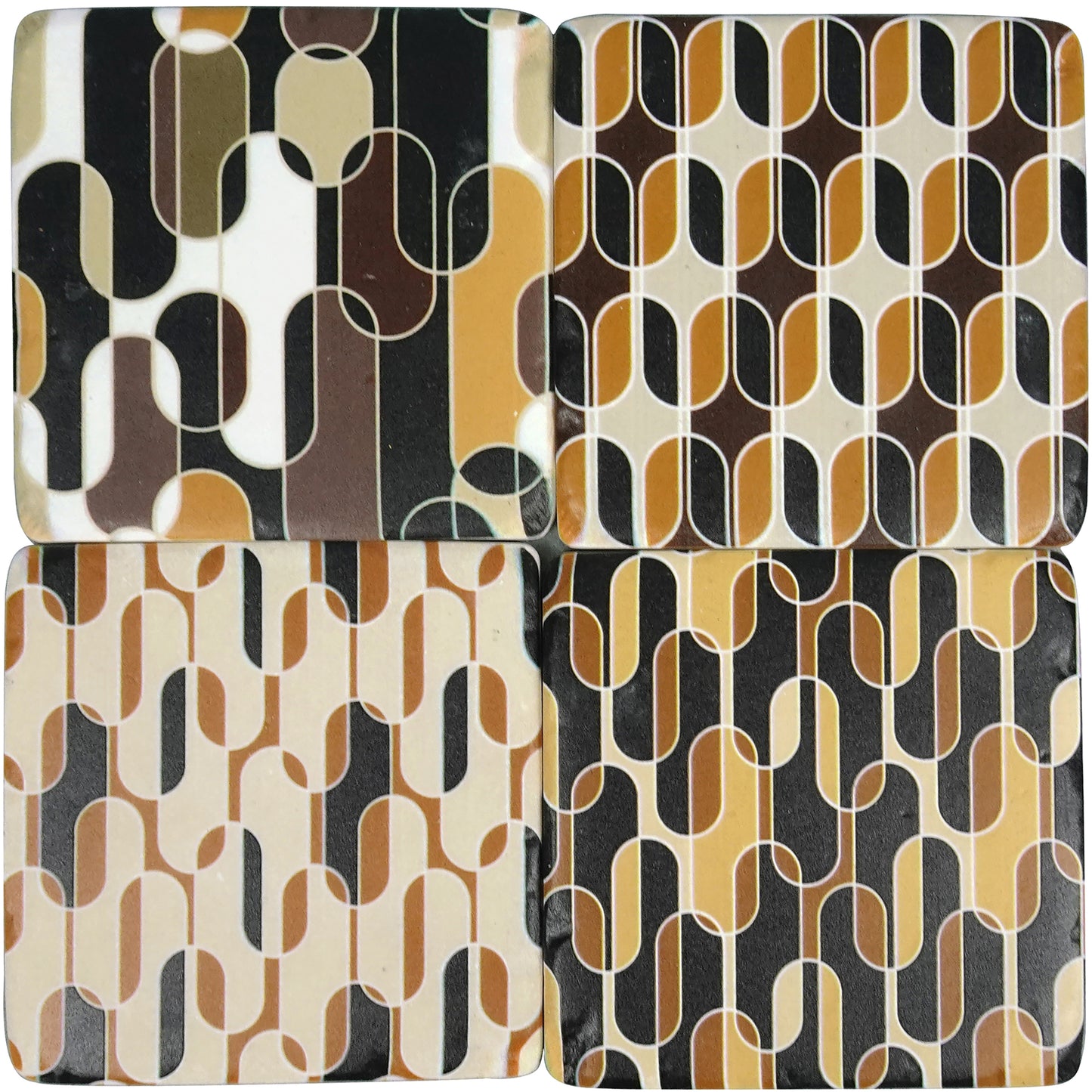 Groovy Bean Coasters Set/4
