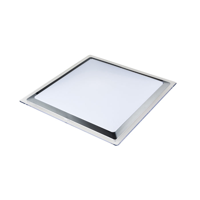Saturn Square Chrome Oyster Light LED