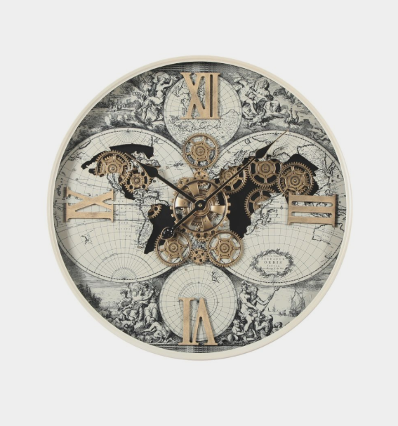TQ-E191 Round 60cm Magellan Map Wall Clock