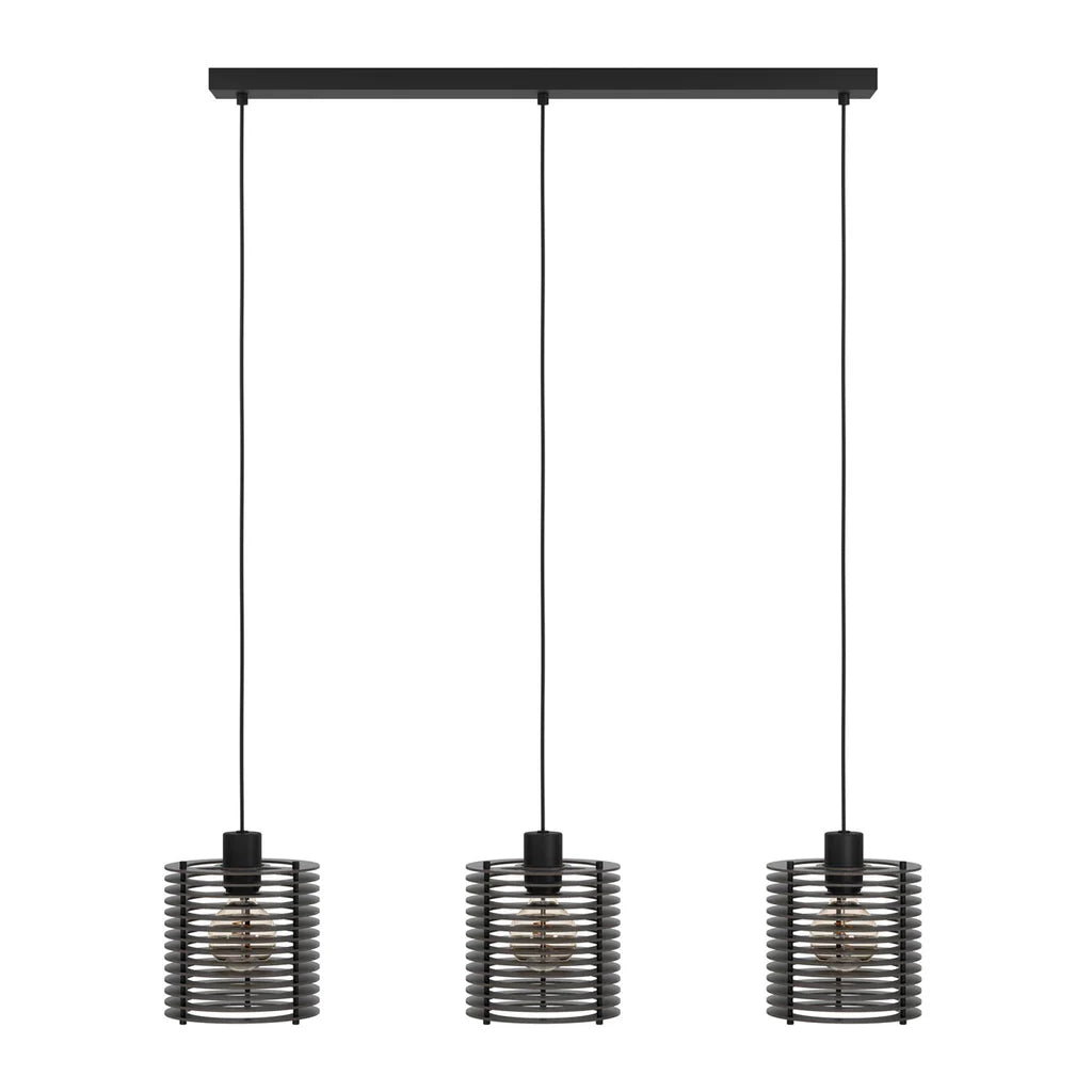 Segovia Black 3 Light Bar Pendant