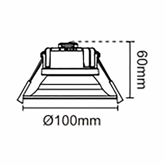 DL9412 Deep Recessed 10w LED Downlight