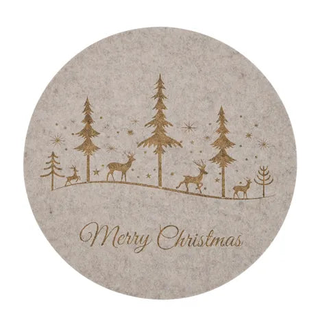 Merry Embossed Felt Placemat