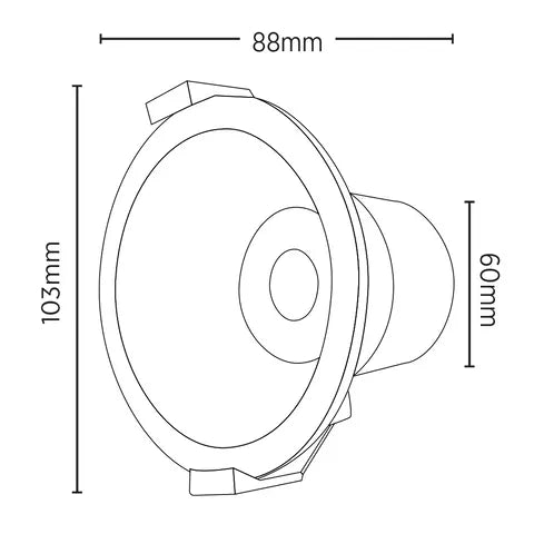 Reza 10w LED Deep Recessed Downlight