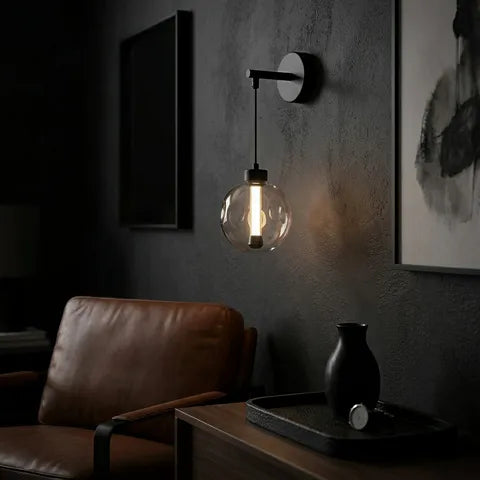 Meteor Single Wall Light Black